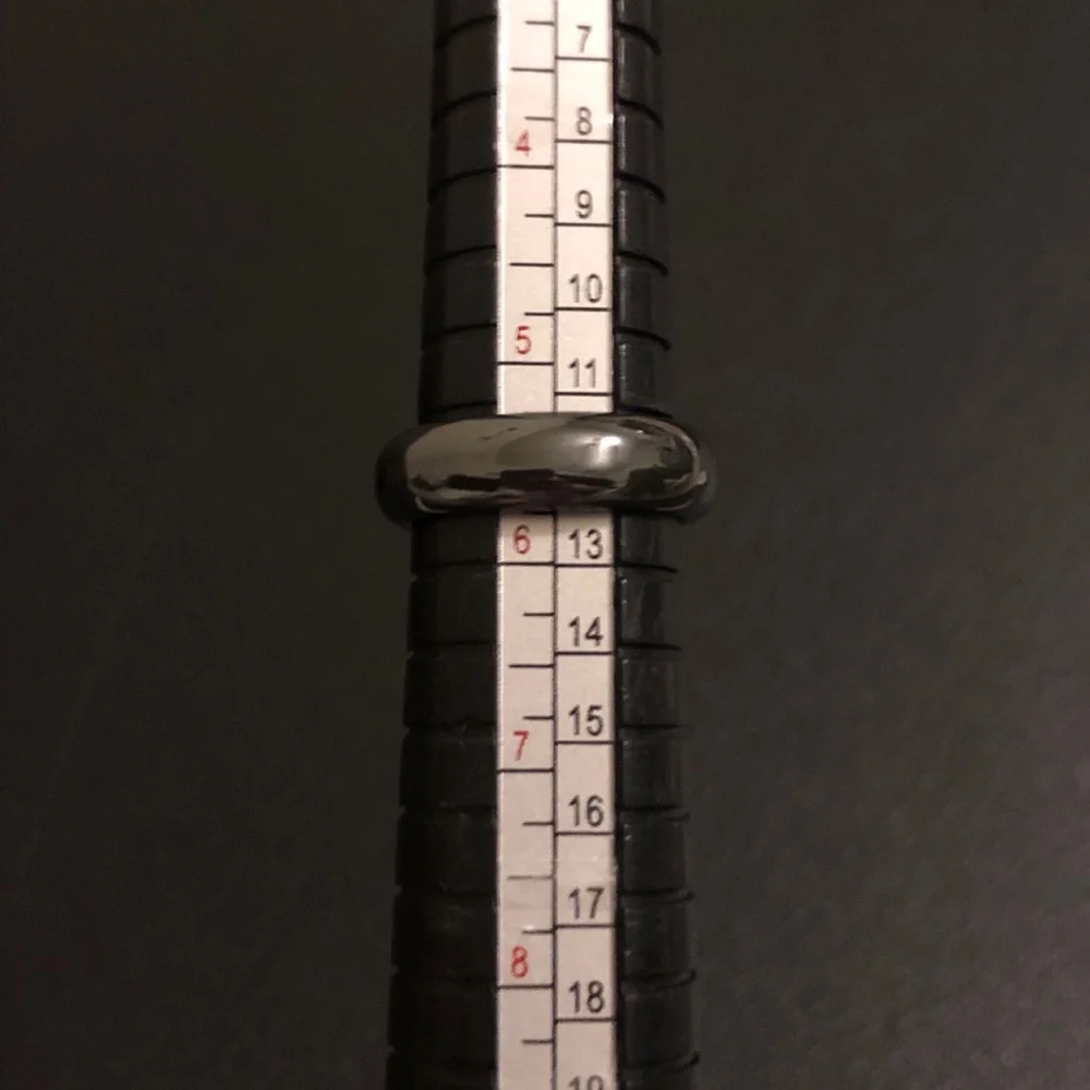 Men's Gunmetal Black Polished Ring - Classic Band 5.5